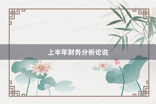 上半年财务分析论说